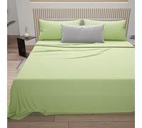 PETTI Artigiani Italiani - Set Lenzuola Matrimoniali 4 Pezzi, Morbide e Traspiranti, Completo Letto con Lenzuolo Sopra, Lenzuolo Sotto con Angoli Elasticizzati e 2 Federe Lenzuola Salvia