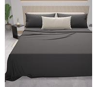 PETTI Artigiani Italiani - Set Lenzuola Singolo 3 Pezzi, Morbide e Traspiranti, Completo Letto con Lenzuolo Sopra, Lenzuolo Sotto con Angoli Elasticizzati e 1 Federa Lenzuola Grigio