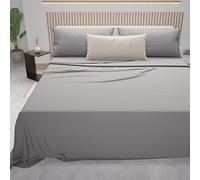 PETTI Artigiani Italiani - Set Lenzuola Singolo 3 Pezzi, Morbide e Traspiranti, Completo Letto con Lenzuolo Sopra, Lenzuolo Sotto con Angoli Elasticizzati e 1 Federa Lenzuola Grigio