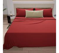 PETTI Artigiani Italiani - Set Lenzuola Singolo 3 Pezzi, Morbide e Traspiranti, Completo Letto con Lenzuolo Sopra, Lenzuolo Sotto con Angoli Elasticizzati e 1 Federa Lenzuola Rosso