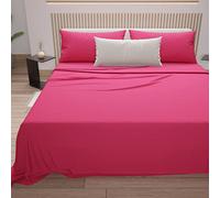 PETTI Artigiani Italiani - Set Lenzuola Singolo 3 Pezzi, Morbide e Traspiranti, Completo Letto con Lenzuolo Sopra, Lenzuolo Sotto con Angoli Elasticizzati e 1 Federa Lenzuola Fuxia