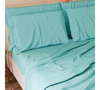 PETTI Artigiani Italiani - Set Lenzuola Matrimoniali Maxi 4 Pezzi, Morbide e Traspiranti, Completo Letto con Lenzuolo Sopra, Lenzuolo Sotto con Angoli Elasticizzati e 2 Federe Lenzuola Tiffany