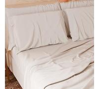 PETTI Artigiani Italiani - Set Lenzuola Matrimoniali Maxi 4 Pezzi, Morbide e Traspiranti, Completo Letto con Lenzuolo Sopra, Lenzuolo Sotto con Angoli Elasticizzati e 2 Federe Lenzuola Bianco