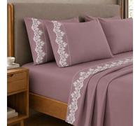 PETTI Artigiani Italiani - Set Lenzuola Matrimoniali Percalle Cotone con Pizzo Rebrodè Cipolla, Completo Letto 4 Pezzi, 100% Made in Italy