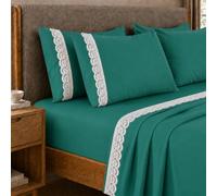 PETTI Artigiani Italiani - Set Lenzuola una Piazza e Mezza Percalle Cotone con Pizzo San Gallo Ottanio, Completo Letto 3 Pezzi, 100% Made in Italy