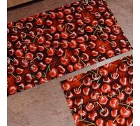 PETTI Artigiani Italiani - Tappeto Cucina Antiscivolo Lavabile, Passatoia Cucina, Tappeti Runner Cucina, 52x180 cm, Disegno Ciliegie, 100% Made in Italy