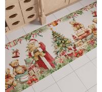 PETTI Artigiani Italiani - Tappeto Cucina Natalizio, Passatoia Cucina Natalizio, Antiscivolo e Lavabile, Tappeto per Natale 52x280 cm, Sweet Santa, Made in italy