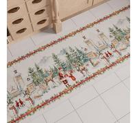 PETTI Artigiani Italiani - Tappeto Cucina Natalizio, Passatoia Cucina Natalizio, Antiscivolo e Lavabile, Tappeto per Natale 52x440 cm, Xmas Santas Land, Made in italy