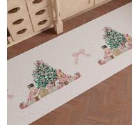 PETTI Artigiani Italiani - Tappeto Cucina Natalizio, Passatoia Cucina Natalizio, Tappeto Natalizio Cucina Antiscivolo e Lavabile, Tappeto per Natale 52x240 cm Soldatini Rosa, Made in italy