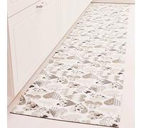 PETTI Artigiani Italiani - Tappeto Cucina Passatoia Cucina Antiscivolo e Lavabile 52x140 cm Disegno Cuori Grigio 100% Made in Italy