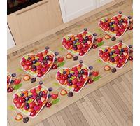 PETTI Artigiani Italiani - Tappeto Cucina Passatoia Cucina Antiscivolo e Lavabile 52x140 cm Disegno Fragole 100% Made in Italy