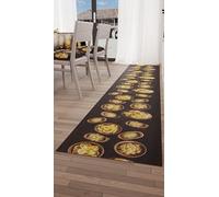 PETTI Artigiani Italiani - Tappeto Antiscivolo Lavabile, Passatoia Cucina, Tappeti Runner Cucina, 52x280 cm, Pasta Legno, 100% Made in Italy