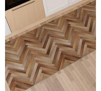 PETTI Artigiani Italiani - Tappeto Cucina, Tappeto Cucina Antiscivolo Lavabile, Passatoia Cucina, Tappeto Runner Cucina, 52x280 cm, Disegno Parquet 01, 100% Made in Italy