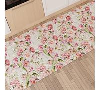 PETTI Artigiani Italiani - Tappeto Cucina, Tappeto Cucina Antiscivolo Lavabile, Passatoia Cucina, Tappeto Runner Cucina, 52x100 cm, Disegno Shabby Pois, 100% Made in Italy