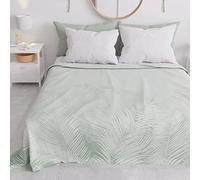 PETTI Artigiani Italiani - Copriletto Singolo Primavera Estate, Coperta Leggera Singola, Lenzuola Copriletto, Foglia Salvia 100% Made in Italy