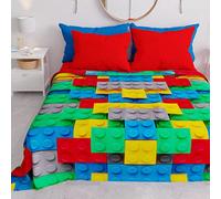 PETTI Artigiani Italiani - Copriletto Singolo Primavera Estate, Coperta Leggera Singola, Lenzuola Copriletto, Mattoncini 100% Made in Italy