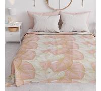 PETTI Artigiani Italiani - Copriletto Singolo Primavera Estate, Coperta Singolo Leggera, Lenzuola Copriletto, Tropical Cipria 100% Made in Italy