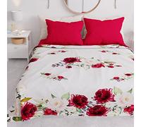 PETTI Artigiani Italiani - Copriletto Una Piazza e Mezza Primavera Estate, Coperta Leggera Una Piazza e Mezza, Lenzuola Copriletto, Floreale 07 100% Made in Italy