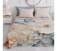 PETTI Artigiani Italiani - Copriletto Una Piazza e Mezza Primavera Estate, Coperta Leggera Una Piazza e Mezza, Lenzuola Copriletto, Mariposa 100% Made in Italy