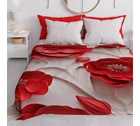 PETTI Artigiani Italiani - Copriletto Una Piazza e Mezza Primavera Estate, Coperta Leggera Una Piazza e Mezza, Lenzuola Copriletto, Floreale 05-14 100% Made in Italy