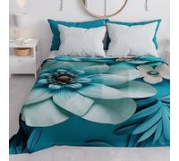 PETTI Artigiani Italiani - Copriletto Matrimoniale Primavera Estate, Coperta Leggera Matrimoniale, Lenzuola Copriletto, Floreale 05-21 100% Made in Italy