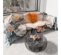 PETTI Artigiani Italiani - Telo Arredo in Microfibra, Copritutto, Copridivano 180x270 cm, Fantasia Floreale 05 20 | Telo Protettivo Lavabile, Copriletto e Copritavolo Multiuso per Divani