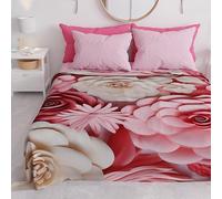 PETTI Artigiani Italiani - Telo Arredo in Microfibra, Copritutto, Copridivano 220x270 cm, Fantasia Floreale Origami | Telo Protettivo Lavabile, Copriletto e Copritavolo Multiuso per Divani