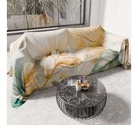 PETTI Artigiani Italiani - Telo Arredo in Microfibra, Copritutto, Copridivano 220x270 cm, Fantasia Floreale 25 154 | Telo Protettivo Lavabile, Copriletto e Copritavolo Multiuso per Divani