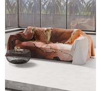 PETTI Artigiani Italiani - Copriletto Matrimoniale Primavera Estate, Coperta Leggera Matrimoniale, Lenzuola Copriletto, Marble Tortora 100% Made in Italy