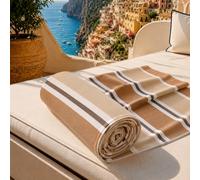 PETTI Artigiani Italiani - Telo Mare Microfibra, Asciugamano Mare o Piscina, Telo per Lettino Spiaggia, Grande 90x180 cm, Millerighe 02