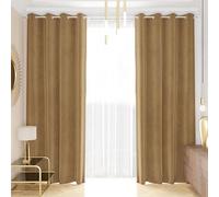 PETTI Artigiani Italiani - Tende Velluto a Pannelli per Interno con Anelli 2 Pezzi 140x280cm, Tenda Velluto Camera da Letto e Soggiorno Oscuranti Isolanti e Moderne, Tortora, 100% Made in Italy