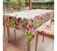 PETTI Artigiani Italiani - Tovaglia Antimacchia Quadrata 140x140 Copritavolo Cucina Disegno Farfalle X4 Posti (140x140 cm) 100% Made in Italy