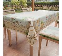 PETTI Artigiani Italiani - Tovaglia Antimacchia Rettangolare Copritavolo Cucina Disegno Beach X12 Posti (140x240 cm) 100% Made in Italy