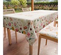 PETTI Artigiani Italiani - Tovaglia Antimacchia Rettangolare Copritavolo Cucina Disegno Floreale 06 X18 Posti (140x360 cm) 100% Made in Italy