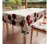 PETTI Artigiani Italiani - Tovaglia Antimacchia Rettangolare Copritavolo Cucina Disegno Floreale 07 X24 Posti (140x450 cm) 100% Made in Italy