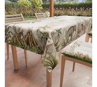 PETTI Artigiani Italiani - Tovaglia Antimacchia Rettangolare Copritavolo Cucina Disegno Savana X6 Posti (140x180 cm) 100% Made in Italy