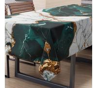 PETTI Artigiani Italiani - Tovaglia Antimacchia Rettangolare Copritavolo Cucina Elegante Effetto Marmo Ottanio X12 Posti (140x240 cm) 100% Made in Italy