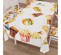 PETTI Artigiani Italiani - Tovaglia Antimacchia Rettangolare Per Feste e Compleanni per Bambini Copritavolo Cucina Disegno Party 06 X12 Posti (140x240 cm) 100% Made in Italy