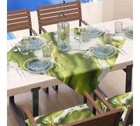 PETTI Artigiani Italiani - Tovaglia Centrotavola Moderno Effetto Marmo Verde, Centrotavola da Cucina 90x90 cm, 100% Made in Italy
