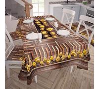 PETTI Artigiani Italiani - Tovaglia Copritavolo Cucina Disegno Pasta 2 X6 Posti (140x180 cm) 100% Made in Italy