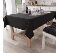 PETTI Artigiani Italiani - Tovaglia da Tavola Rettangolare, Tovaglia Elegante, Tovaglia Tinta Unita in Cotone, Copritavolo Cucina, Tovaglia Nero X12 Posti (140x240 cm), 100% Made in Italy