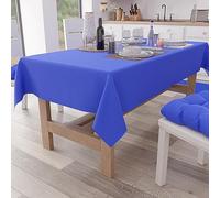 PETTI Artigiani Italiani - Tovaglia da Tavola Rettangolare, Tovaglia Elegante, Tovaglia Tinta Unita in Cotone, Copritavolo Cucina, Tovaglia Blu Elettrico X18 Posti (140x360 cm), 100% Made in Italy