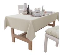 PETTI Artigiani Italiani - Tovaglia da Tavola Rettangolare, Tovaglia Elegante, Tovaglia Tinta Unita in Cotone, Copritavolo Cucina, Tovaglia Sabbia X18 Posti (140x360 cm), 100% Made in Italy