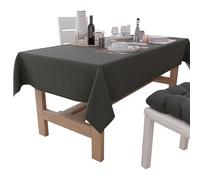 PETTI Artigiani Italiani - Tovaglia da Tavola Rettangolare, Tovaglia Elegante, Tovaglia Tinta Unita in Cotone, Copritavolo Cucina, Tovaglia Grigio Fumo X18 Posti (140x360 cm), 100% Made in Italy
