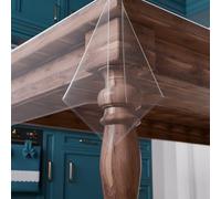 PETTI Artigiani Italiani - Tovaglia Trasparente Plastificata Copritavolo Antimacchia in PVC - Protezione Tavolo Cucina e Sala da Pranzo, 6 Posti (140x180 cm) Rettangolare