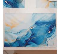 PETTI Artigiani Italiani - Tovagliette Americane con Stampa Digitale, Tovagliette Americane in Tessuto e Lavabili (Set da 6-30x45 cm) Marble 11, 100% Made in Italy