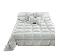 PETTI Artigiani Italiani - Trapunta in Morbido e Caldo Velluto 350 g/m², Piumone Piazza e Mezza, Double Face, Trapunta Piazza e Mezza: 220x260 cm, Grigio, 100% Made in Italy