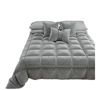 PETTI Artigiani Italiani - Trapunta in Morbido e Caldo Velluto 350 g/m², Piumone Singolo, Double Face, Trapunta Singola: 160x260 cm, Grigio, 100% Made in Italy