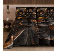 PETTI Artigiani Italiani - Trapunta Invernale, Piumone Invernale, Trapunta Matrimoniale Double Face Tinta Unita e Stampa Digitale Floreale 06 22, 100% Microfibra, Made in Italy