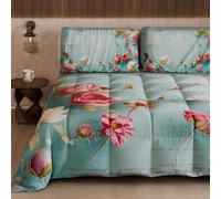 PETTI Artigiani Italiani - Trapunta Invernale, Piumone Matrimoniale Double Face Tinta Unita e Stampa Digitale, Shabby 04 345, 100% Microfibra, Made in Italy